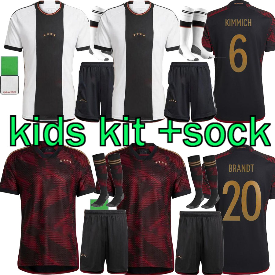 22 23 HUMMELS Soccer Jersey 2022 2023 KROOS WERNER DRAXLER REUS MULLER GOTZE Football Shirt Germanies Kids Kit set uniforms Camiseta, White
22 23 HUMMELS Soccer Jersey 2022 2023 KROOS WERNER DRAXLER REUS MULLER GOTZE Football Shirt Germanies Kids Kit set uniforms Camiseta, White
