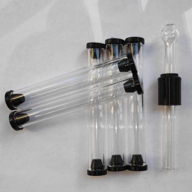 Pre-filled Glass Joints Smoking Pipes Glass Blunt with Replacement Tube