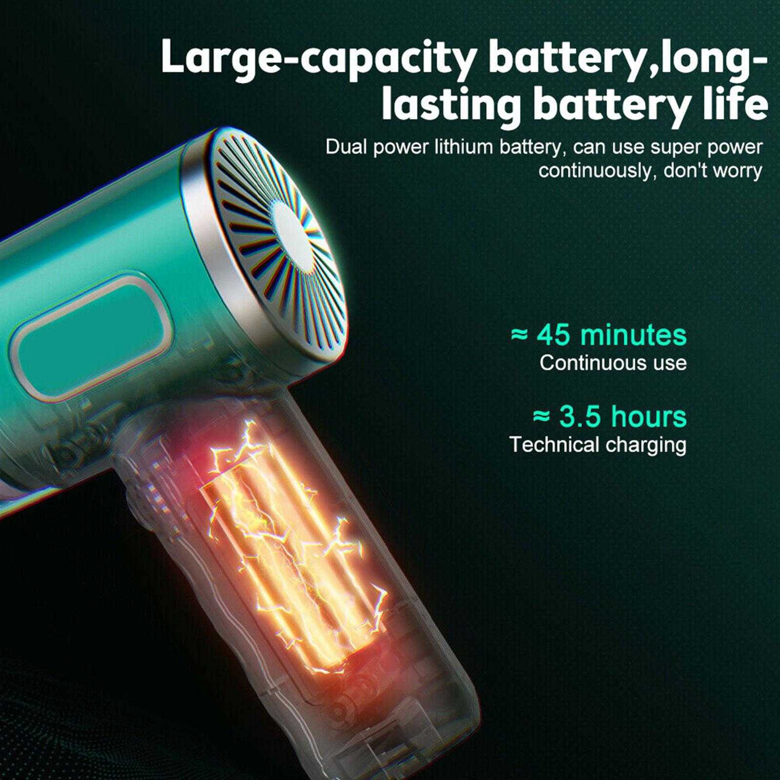29000PA Wireless Car USB Portable Household Dual-Use Rechargeable Wet Dry Mini Vacuum Cleaner 120W 1012