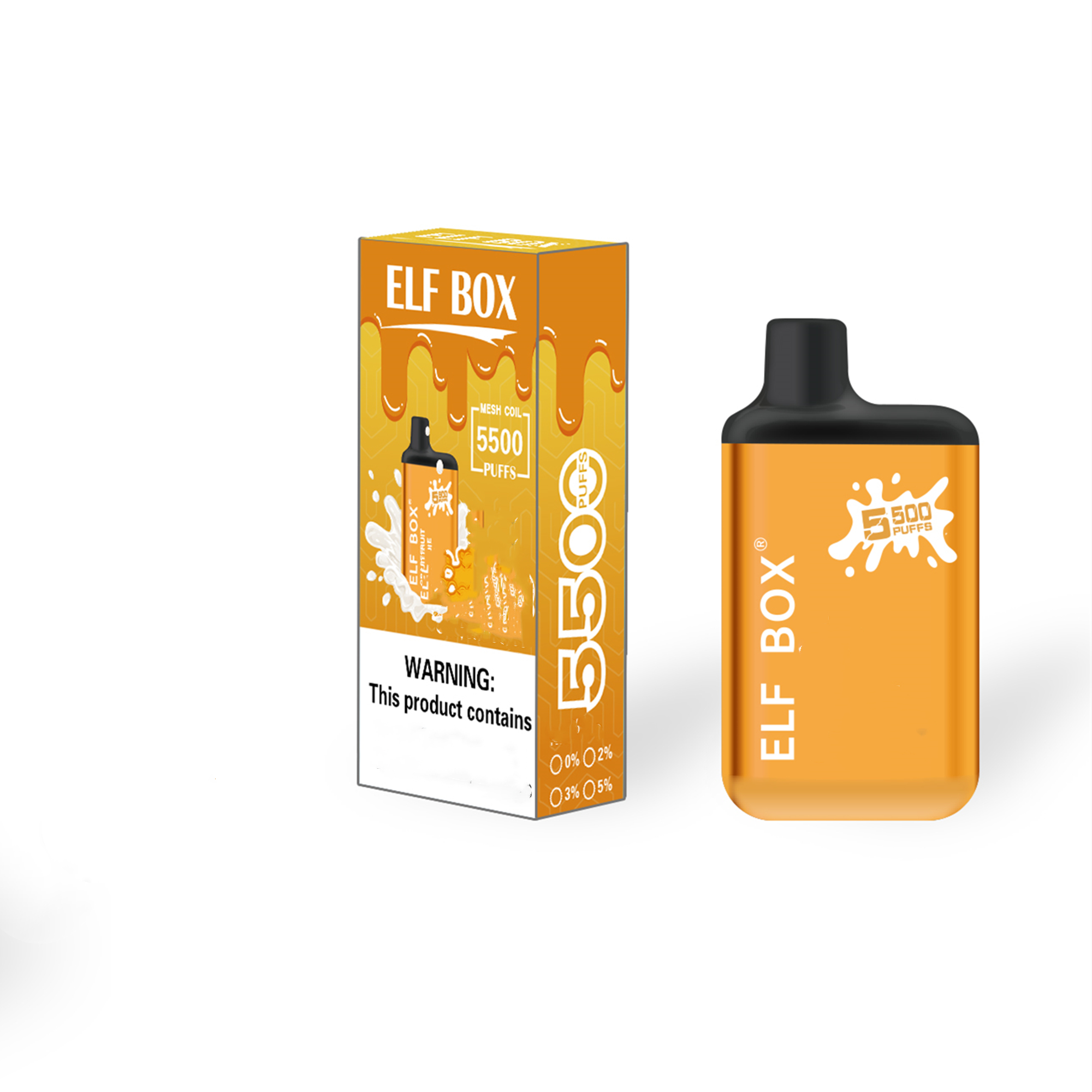 ELF BOX BAR 5500 puffs Disposable E cigarettes Vape pen Mesh Coil 13ml Pod 650mah Rechargeable Battery 10 COLOR
ELF BOX BAR 5500 puffs Disposable E cigarettes Vape pen Mesh Coil 13ml Pod 650mah Rechargeable Battery 10 COLOR
