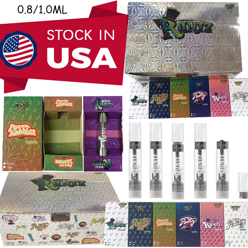 Stock In USA Runtz Atomizer 0.8ml 1.0ml Vape Cartridges Thick Oil Carts Pen Empty Cartridge Packaging 510 Ceramic Glass Tank E Cigarette Wax Vaporizers
Stock In USA Runtz Atomizer 0.8ml 1.0ml Vape Cartridges Thick Oil Carts Pen Empty Cartridge Packaging 510 Ceramic Glass Tank E Cigarette Wax Vaporizers