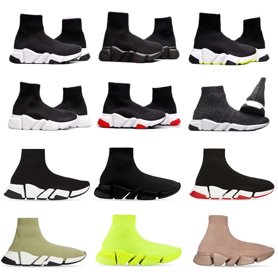 

Designer shoes Socks Shoe Runner Sock Boots Sneakers Brand Women Men New Knitting Mesh High Platform Black White Slip On Triple S Soft, #0