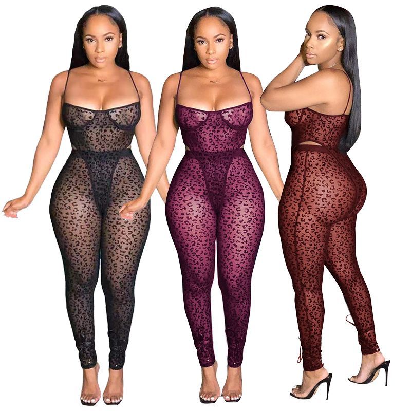 Fashion Women Matching Tracksuits Sleeveless Bodysuits Womens Outfits Mesh Sheer Leopard Printed Two Piece Set Top And Pants, Black
Fashion Women Matching Tracksuits Sleeveless Bodysuits Womens Outfits Mesh Sheer Leopard Printed Two Piece Set Top And Pants, Black