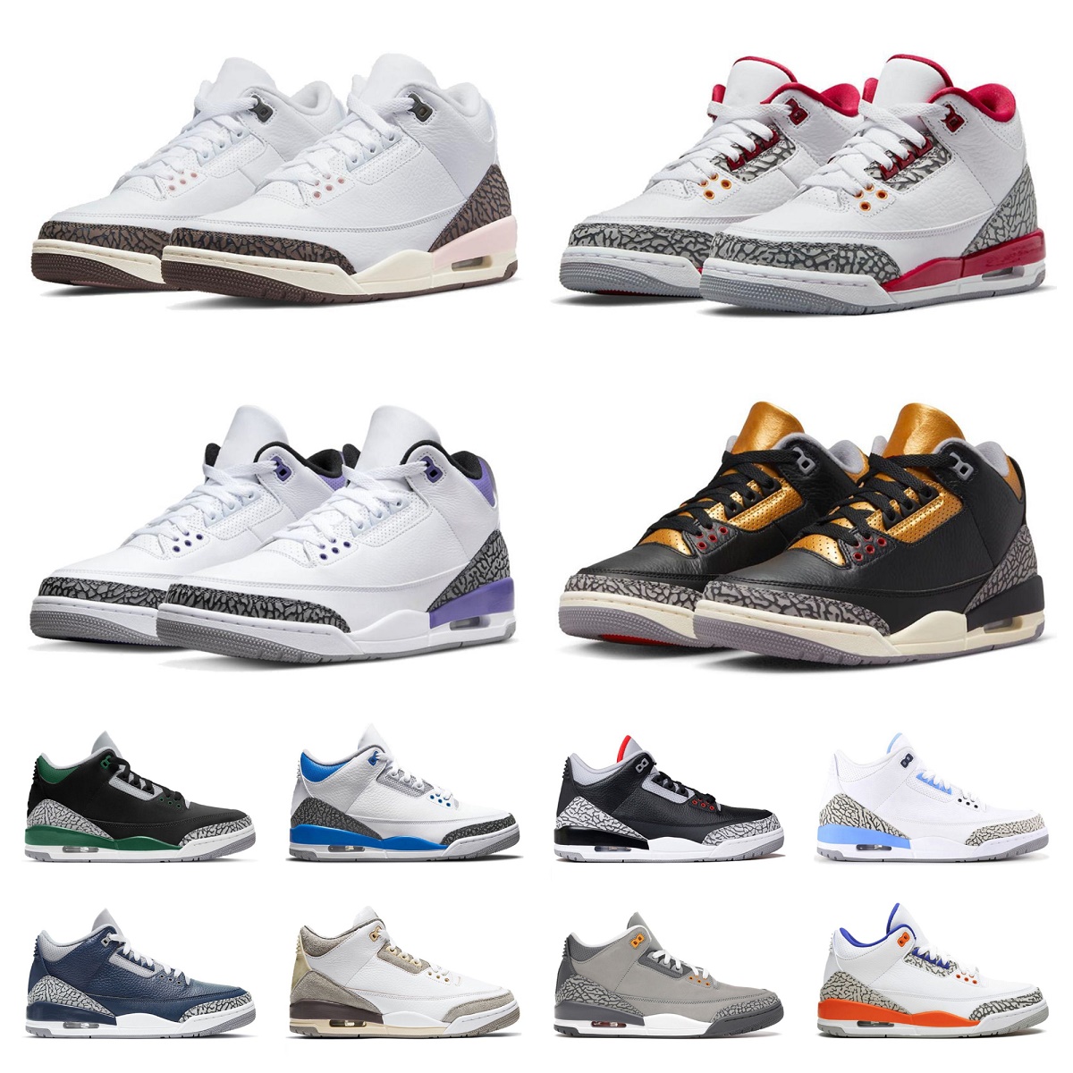 Jumpman 3 3S Og Basketball Shoes Mens Cardinal Red Neapolitan Dark Mocha Muslin Desert Elephant Kumquat Cement Black Cat A Ma Maniere Men Designer Trainers Sneakers, Bubble package bag
Jumpman 3 3S Og Basketball Shoes Mens Cardinal Red Neapolitan Dark Mocha Muslin Desert Elephant Kumquat Cement Black Cat A Ma Maniere Men Designer Trainers Sneakers, Bubble package bag