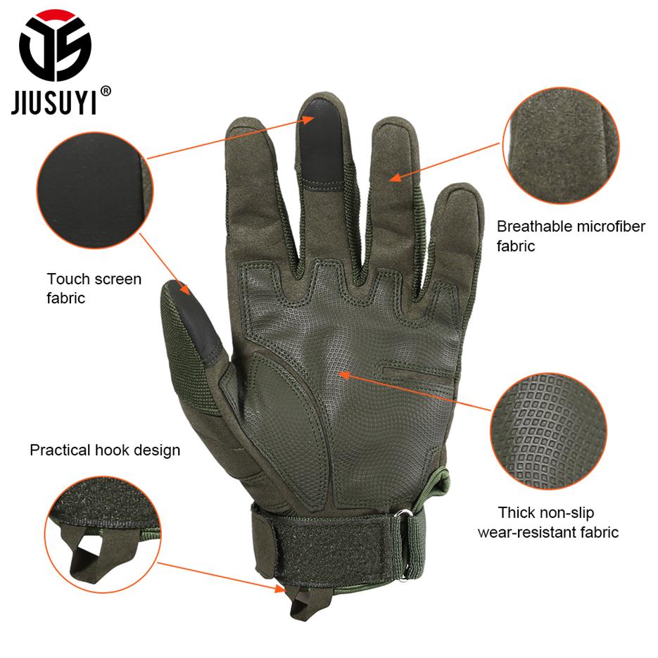 Touch Screen Tactical Gloves Army Paintball Shooting Airsoft Combat AntiSkid Hard Knuckle Full Finger Gloves Men Women 2