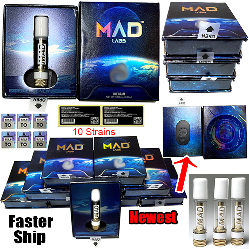 Child Lock MAD LABS Vape Cartridges Atomizers 0.8ml 10 Strains White Round Ceramic Coil Oil Carts Wax Vaporizer E Cigarettes Cartridge Hard Box Packaging Faster Ship
Child Lock MAD LABS Vape Cartridges Atomizers 0.8ml 10 Strains White Round Ceramic Coil Oil Carts Wax Vaporizer E Cigarettes Cartridge Hard Box Packaging Faster Ship