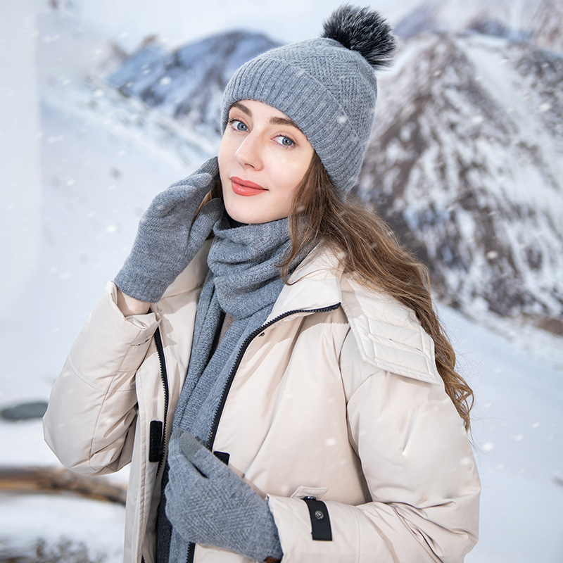 Wool Warm Hat Scarf Gloves Sets Anti-cold Fleece Knitted Suit Autumn Winter Outdoor Pullover Cap
Wool Warm Hat Scarf Gloves Sets Anti-cold Fleece Knitted Suit Autumn Winter Outdoor Pullover Cap
