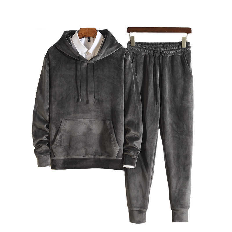 Men' Tracksuits New Men and Women Winter Warm Hoodies Gold Velvet Two Piece Set G221011, 601 black
Men' Tracksuits New Men and Women Winter Warm Hoodies Gold Velvet Two Piece Set G221011, 601 black