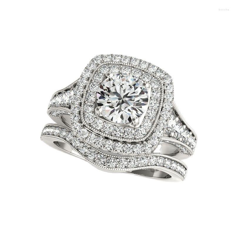 Cluster Rings LESF 925 Sterling Silver 1 DH Color Moissanite Diamond Engagement Ring Sets Luxury Finger Fashion Jewelry For Women
Cluster Rings LESF 925 Sterling Silver 1 DH Color Moissanite Diamond Engagement Ring Sets Luxury Finger Fashion Jewelry For Women