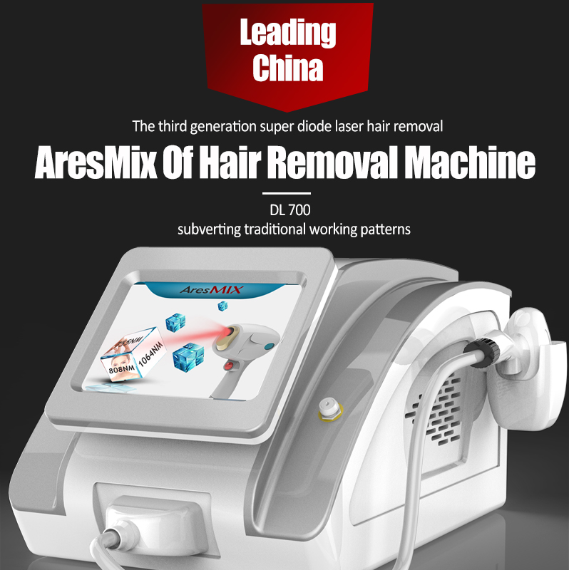 Portable Super Cooling Diode Laser 755Nm 808Nm 1064Nm 3 Wavelength Hair Removal Machine