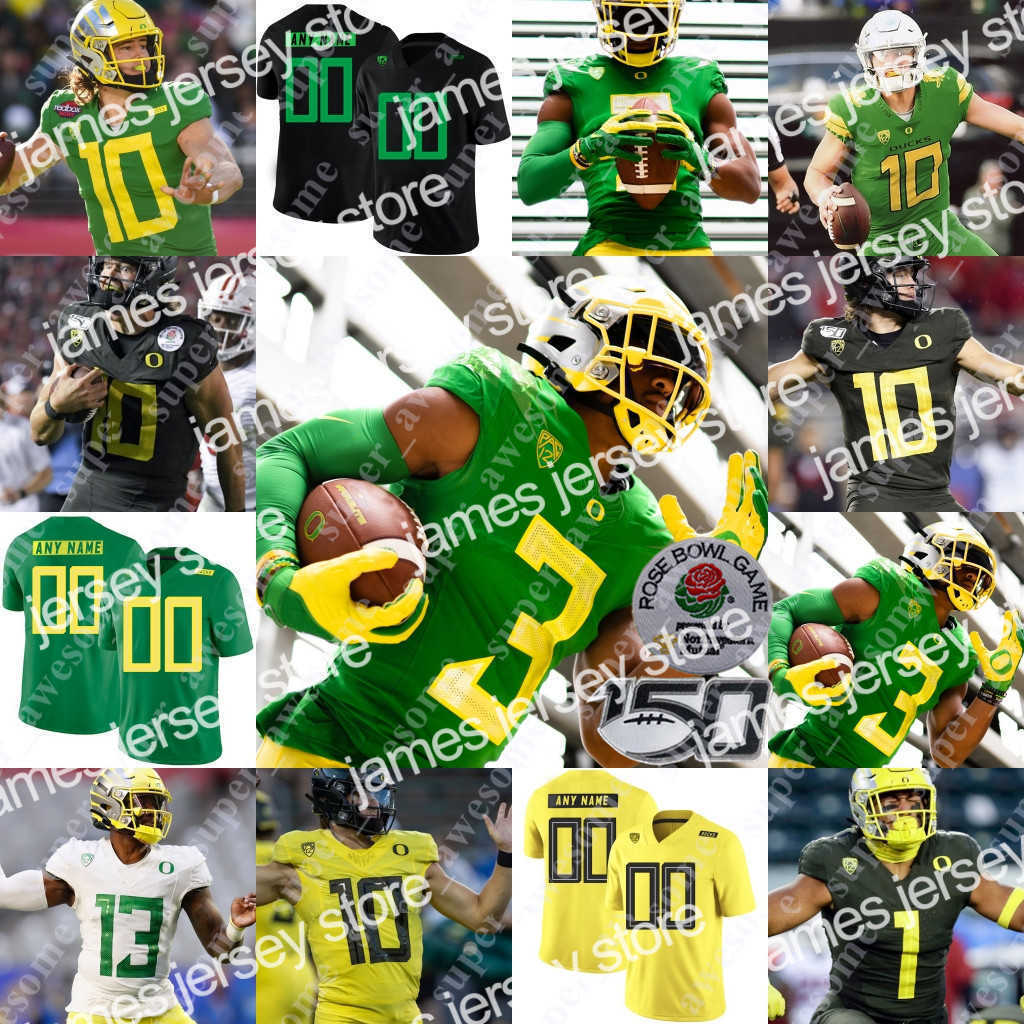 American College Football Wear NCAA Oregon Ducks Football Jersey Anthony Brown Johnny Johnson III CJ Verdell Kayvon Thibodeaux Travis Dye Mykael Wright Alex Forsyt