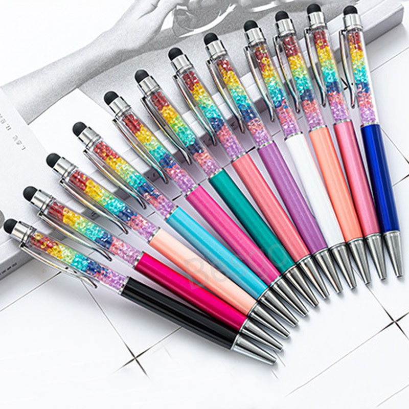 Crystal Metal Ballpoint Pen Rainbow Student Writing Ballpoints Mobile Phone Touch Pen Diamond Gift Pens School Office Supplies BH7741 TYJ, 24 colors
Crystal Metal Ballpoint Pen Rainbow Student Writing Ballpoints Mobile Phone Touch Pen Diamond Gift Pens School Office Supplies BH7741 TYJ, 24 colors