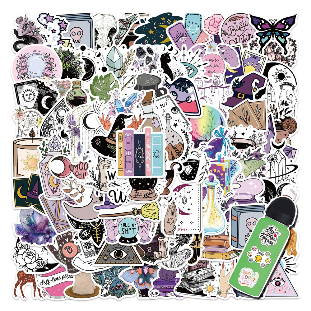 100PCS Bohe Witchy Apothecary Graffiti Stickers Pack for Laptop Skateboard Motorcycle Decals, Multi colors
100PCS Bohe Witchy Apothecary Graffiti Stickers Pack for Laptop Skateboard Motorcycle Decals, Multi colors