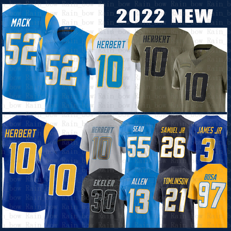 Justin Herbert Football Jersey Joey Bosa Austin Ekeler Keenan Allen Khalil Mack Derwin James Jr. Mike Williams J.C. Jackson Zion Johnson Los Angeles Chargers Van Noy, 2021 women size s-xxl(sd)
Justin Herbert Football Jersey Joey Bosa Austin Ekeler Keenan Allen Khalil Mack Derwin James Jr. Mike Williams J.C. Jackson Zion Johnson Los Angeles Chargers Van Noy, 2021 women size s-xxl(sd)