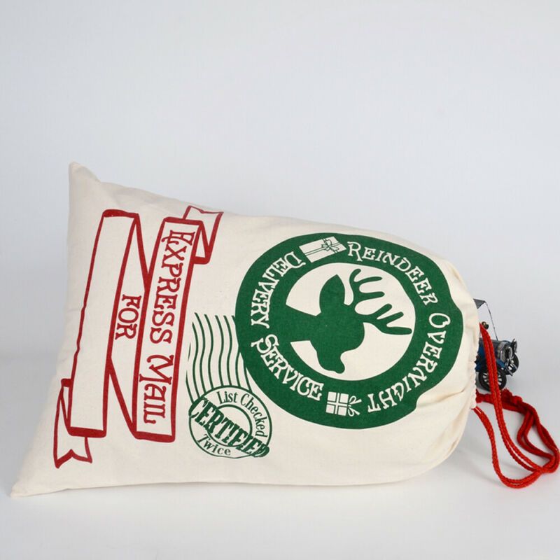 Large Christmas Stockings Bags Sac Hessian Santa Sack Decoration Candy Present Storage Drawstring 50x70CM wly935