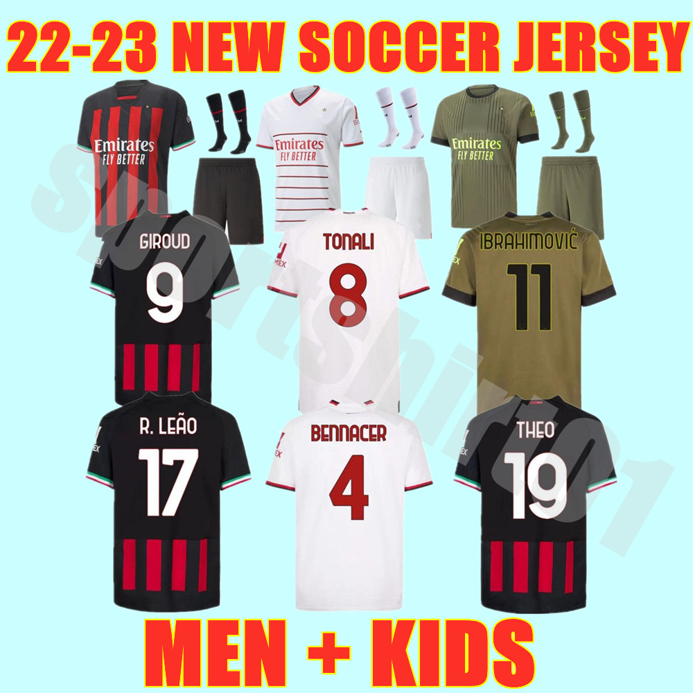 22 23 BRAHIM AC Soccer jerseys 2023 TOMORI GIROUD IBRAHIMOVIC Milan home away third 2022 2023 TONALI PLAYER VERSION special theo brahim kids football shirt uniforms
22 23 BRAHIM AC Soccer jerseys 2023 TOMORI GIROUD IBRAHIMOVIC Milan home away third 2022 2023 TONALI PLAYER VERSION special theo brahim kids football shirt uniforms