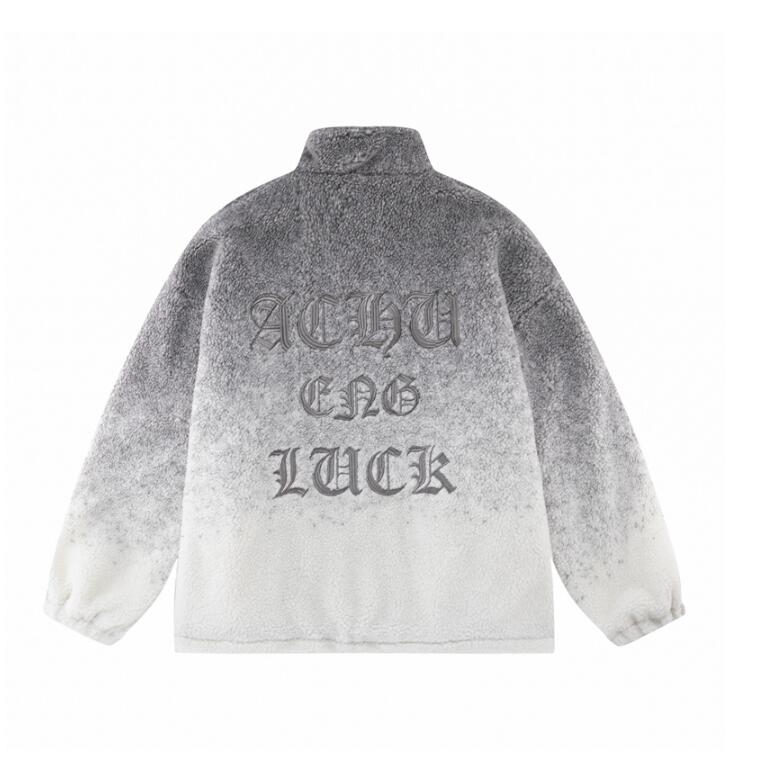 Lamb Wool Gradient Letter Embroidery Thick Winter Coat Unisex Stand Windbreaker Loose Men's Jacket High Street
Lamb Wool Gradient Letter Embroidery Thick Winter Coat Unisex Stand Windbreaker Loose Men's Jacket High Street