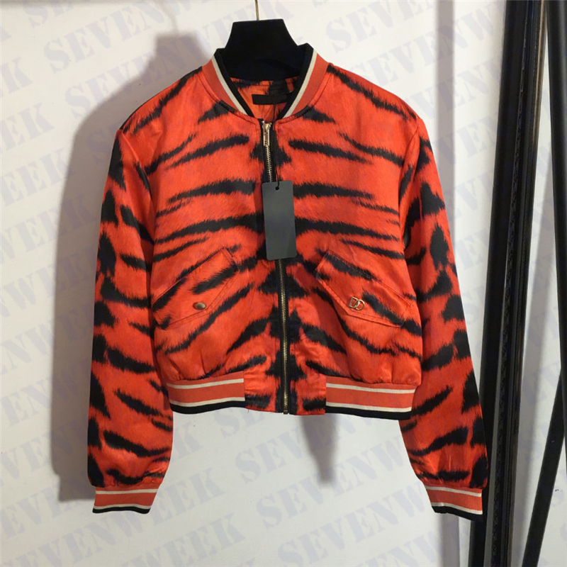 Tiger Print Jackets Womens Coats Fashion Designer Short Style Jacket Streetwear Long Sleeve Zipper Coat Outerwear, Red
Tiger Print Jackets Womens Coats Fashion Designer Short Style Jacket Streetwear Long Sleeve Zipper Coat Outerwear, Red