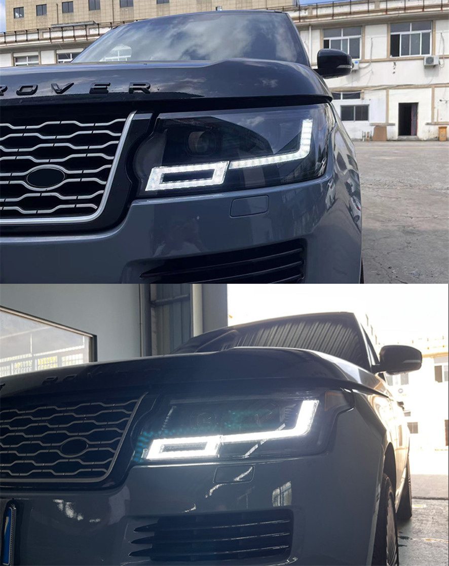 Full Headlights For Range Rover 20 13-20 17 Head Light LED Daytime Running Lights Replacement Head Lamps
