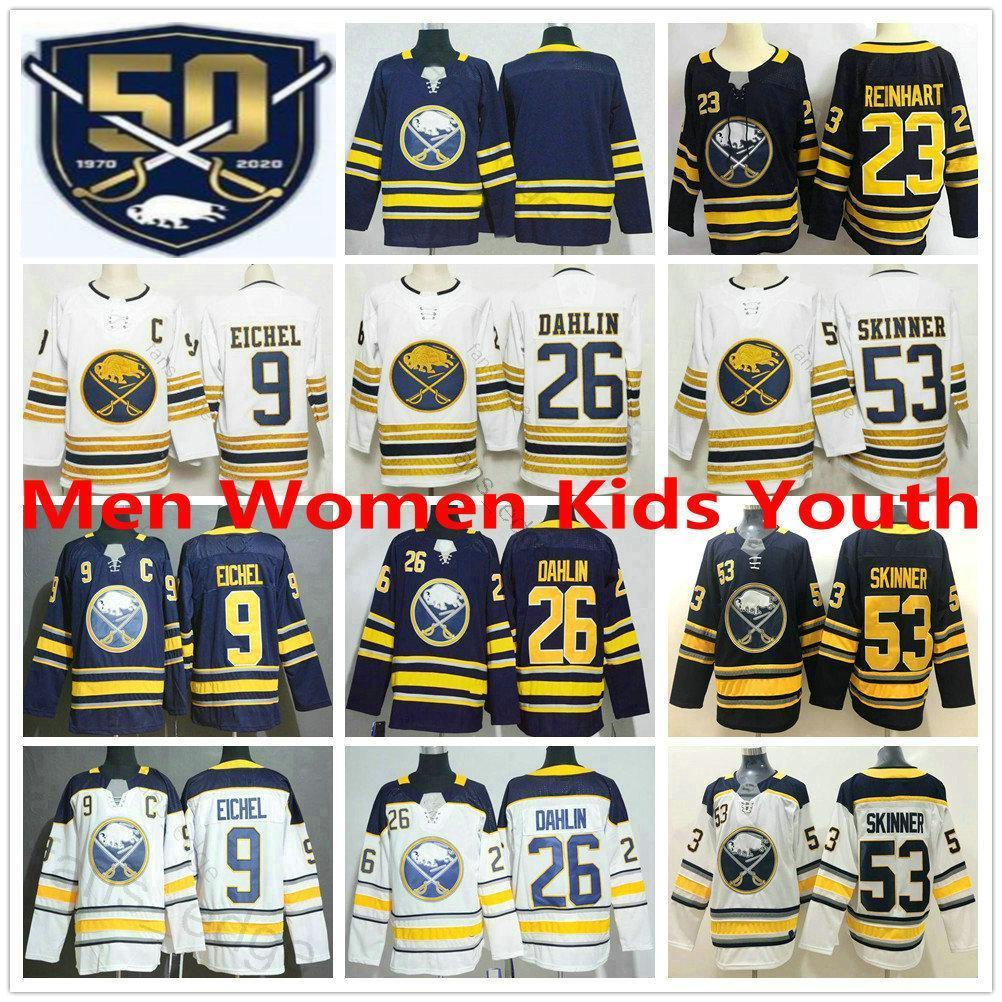College wear Men Woman Kids Buffalo Sabres Golden 50th Season Third Ice Hockey Jerseys #9 Jack Eichel 53 Jeff Skinner 26 Rasmus Dahlin 23 Sa, White men size s-60
College wear Men Woman Kids Buffalo Sabres Golden 50th Season Third Ice Hockey Jerseys #9 Jack Eichel 53 Jeff Skinner 26 Rasmus Dahlin 23 Sa, White men size s-60