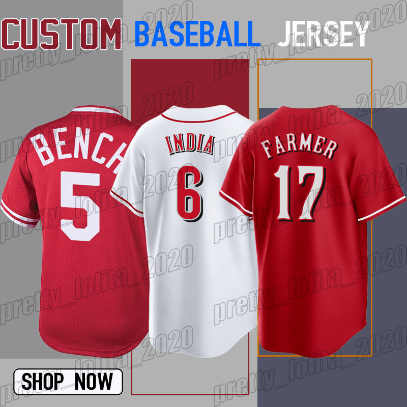 17 Kyle Farmer Baseball Jersey Cincinnati 5 Johnny Bench 6 Jonathan India Nick Senzel Joey Votto Jerseys Hunter Greene Donovan Solano Tyler Stephenson Jake Fraley, Man custom jersey (hr)
17 Kyle Farmer Baseball Jersey Cincinnati 5 Johnny Bench 6 Jonathan India Nick Senzel Joey Votto Jerseys Hunter Greene Donovan Solano Tyler Stephenson Jake Fraley, Man custom jersey (hr)