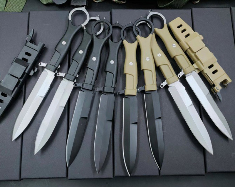 Special Offer H1010 Outdoor Survival Straight Knife N690 White Stone Wash / Black Titanium Coating Blade Full Tang Nylon Plush Glass Fiber Tactical Knives with Kydex
Special Offer H1010 Outdoor Survival Straight Knife N690 White Stone Wash / Black Titanium Coating Blade Full Tang Nylon Plush Glass Fiber Tactical Knives with Kydex