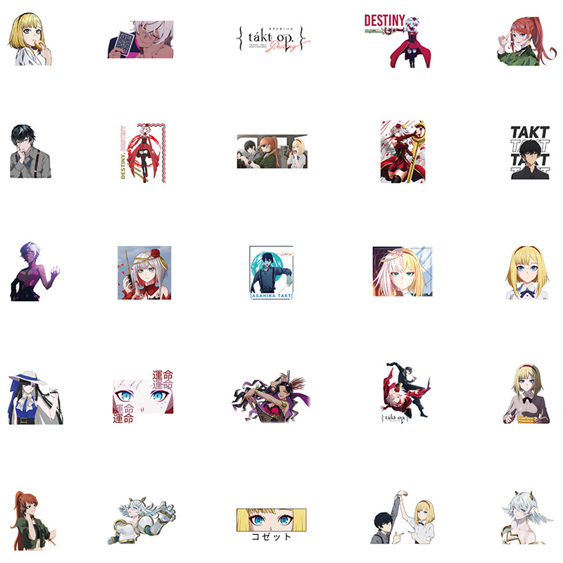 50Pcs Animation Takt Op Destiny Stickers game Graffiti Kids Toy Skateboard car Motorcycle Bicycle Sticker Decals Wholesale