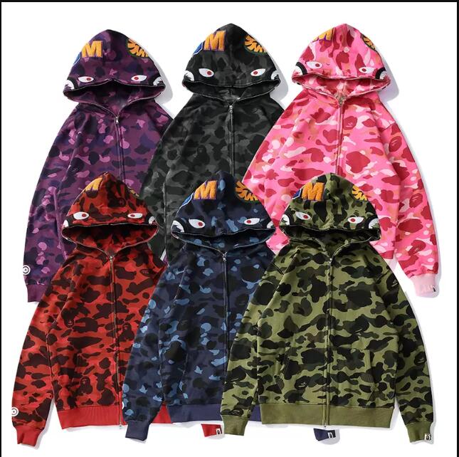 Designer Shark Full Zip Hoodie Crazy Face Jacket Big ABC Bape Felpa Camo Grid Hoody Men Women Zipper Sudadera Autumn Winter Jogger Sportwear Loose Hooded ape hoodiies, Bag
Designer Shark Full Zip Hoodie Crazy Face Jacket Big ABC Bape Felpa Camo Grid Hoody Men Women Zipper Sudadera Autumn Winter Jogger Sportwear Loose Hooded ape hoodiies, Bag
