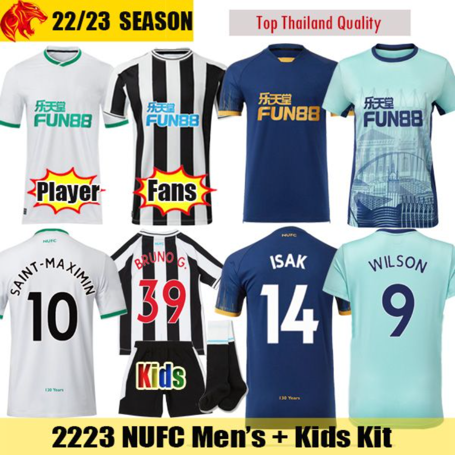 22 23 New castle Soccer Jerseys BRUNO G. JOELINTON ISAK 2022 2023 NUFC Fans Player Version United MAXIMIN WILSON ALMIRON Football Shirt Mens Jersey Kids kit, 2223 away
22 23 New castle Soccer Jerseys BRUNO G. JOELINTON ISAK 2022 2023 NUFC Fans Player Version United MAXIMIN WILSON ALMIRON Football Shirt Mens Jersey Kids kit, 2223 away
