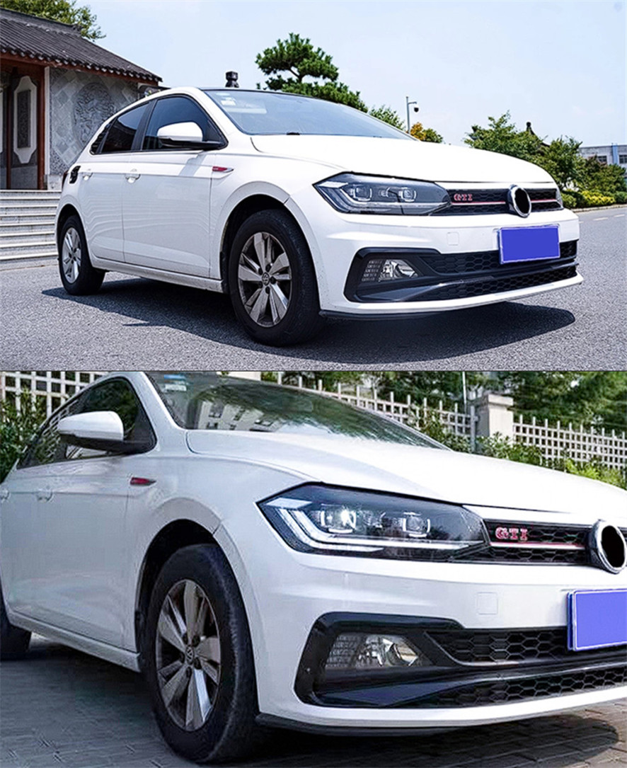 Car Headlights For Polo Virtus 20 17-2021 New Polo Daytime Running Light Fog Parking Lamps Auto Part Assembly