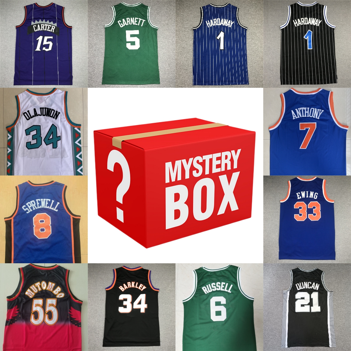 MYSTERY BOX basketball jerseys Mystery Boxes Sports Shirt Gifts for Any shirts Russell Duncan Garnett Bird Barkley Ewing Hardaway Nash Sent at random mens uniform, Mystery box (sent at random)
MYSTERY BOX basketball jerseys Mystery Boxes Sports Shirt Gifts for Any shirts Russell Duncan Garnett Bird Barkley Ewing Hardaway Nash Sent at random mens uniform, Mystery box (sent at random)
