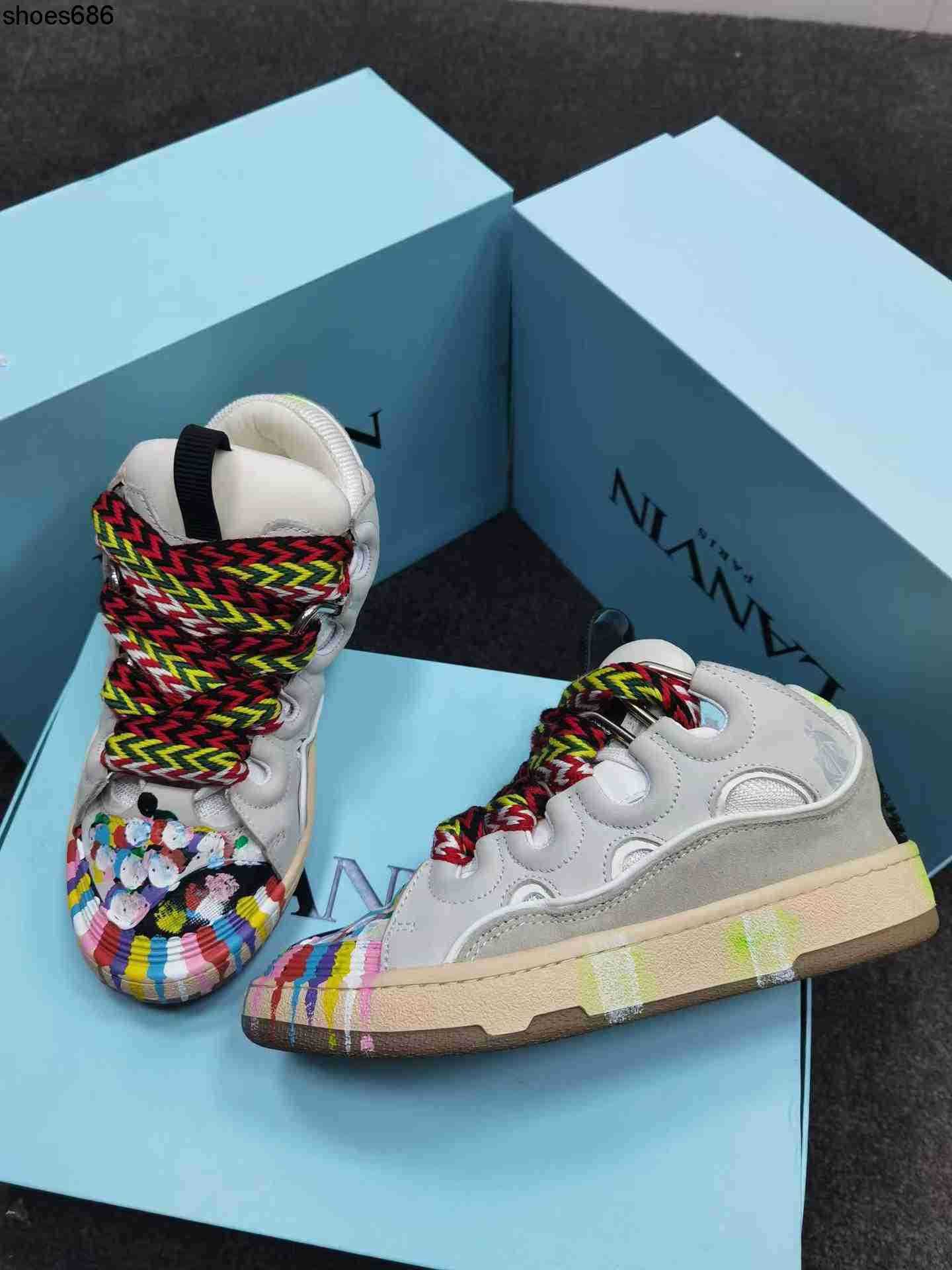 New langfan lanvins bread shoes thick bottom matching moral training fashion couple dad shoes lace up men's and women's running, Red
New langfan lanvins bread shoes thick bottom matching moral training fashion couple dad shoes lace up men's and women's running, Red