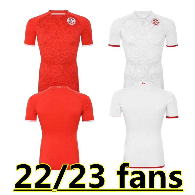 2022 2023 Tunisia soccer jersey Maillot de Foot 22 23 Men's Home Red #7 MSAKNI #10 KHAZRI Away White KHALIFA SASSI MAALOUL 666
2022 2023 Tunisia soccer jersey Maillot de Foot 22 23 Men's Home Red #7 MSAKNI #10 KHAZRI Away White KHALIFA SASSI MAALOUL 666