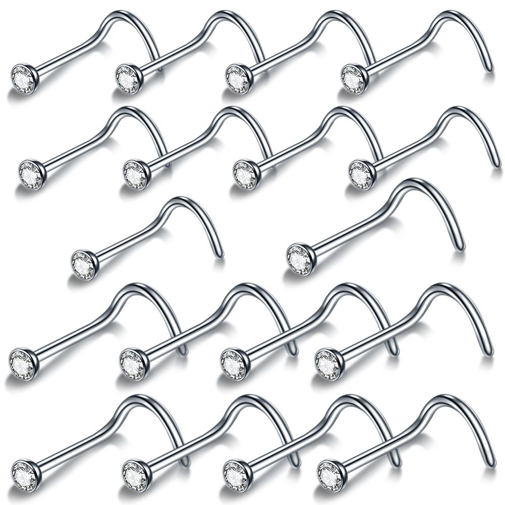 Body JewelryPiercing Jewelry 10Pcs/lot Surgical Steel 18 & 20G Crystal Nostril Piercing Twist Ring Pirsing Nariz Earrings Set
Body JewelryPiercing Jewelry 10Pcs/lot Surgical Steel 18 & 20G Crystal Nostril Piercing Twist Ring Pirsing Nariz Earrings Set