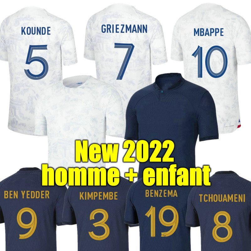 MBAPPE soccer jersey 2022 BENZEMA GRIEZMANN French club Full Sets World POGBA cup GIROUD KANTE Maillot de foot equipe Maillots kids kit women Men football shirt, Aldult 2022 away world
MBAPPE soccer jersey 2022 BENZEMA GRIEZMANN French club Full Sets World POGBA cup GIROUD KANTE Maillot de foot equipe Maillots kids kit women Men football shirt, Aldult 2022 away world