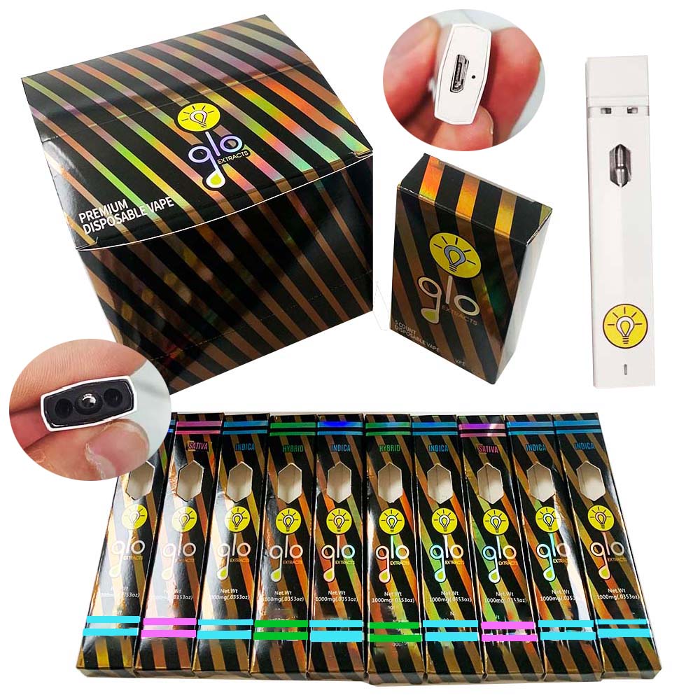 New GLO Disposable Vape Pens 280mah Rechargeable Battery 1.0ml Empty Vaporizer Pods Ceramic Coil Cartridges E cigarettes carts with packaging
New GLO Disposable Vape Pens 280mah Rechargeable Battery 1.0ml Empty Vaporizer Pods Ceramic Coil Cartridges E cigarettes carts with packaging