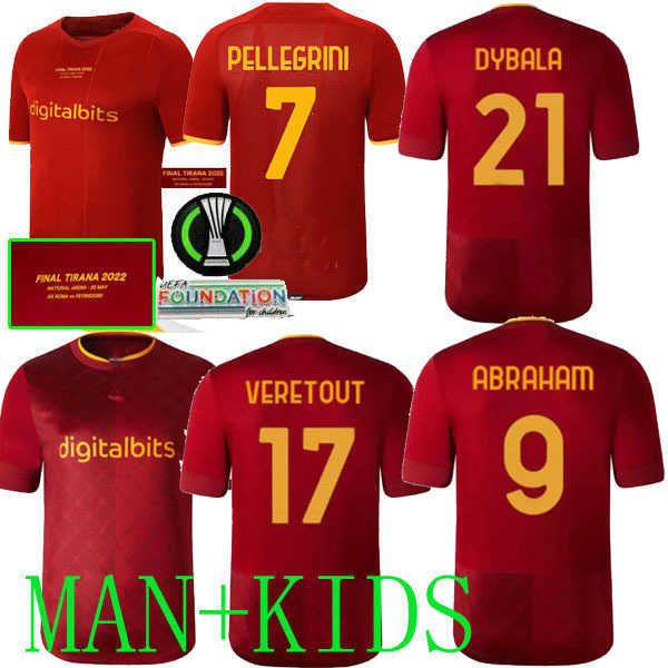 21 22 23 DYBALA roma SOCCER JERSEYS home final Pastore Pellegrini Abraham 2022 2023 totti Zaniolo MANCINI KUMBULLA men kids kit FOOTBALL EL
21 22 23 DYBALA roma SOCCER JERSEYS home final Pastore Pellegrini Abraham 2022 2023 totti Zaniolo MANCINI KUMBULLA men kids kit FOOTBALL EL