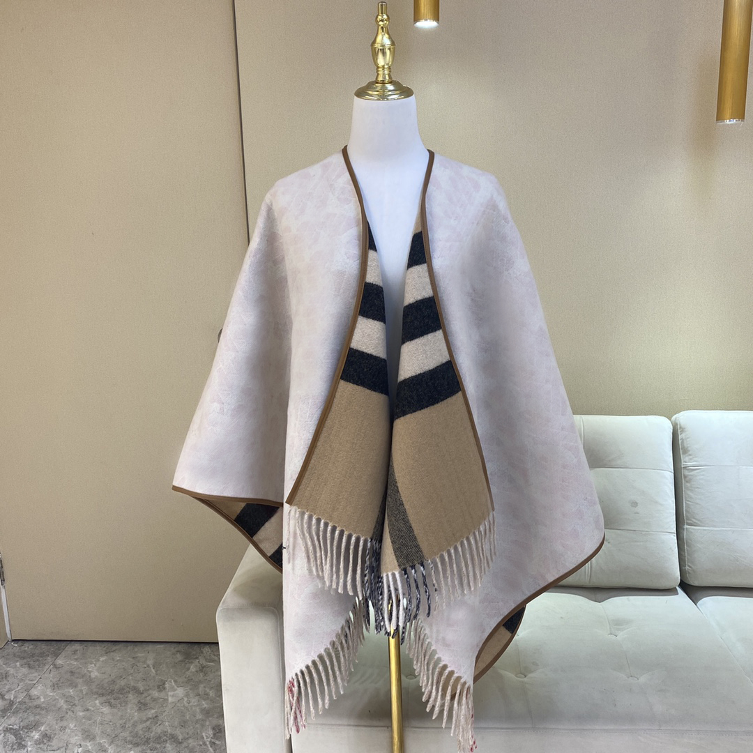 Poncho Designer Cashmere Cape Women Cashmere Check Print Cape Scarf Wrap Winter Bodywarmer 47D