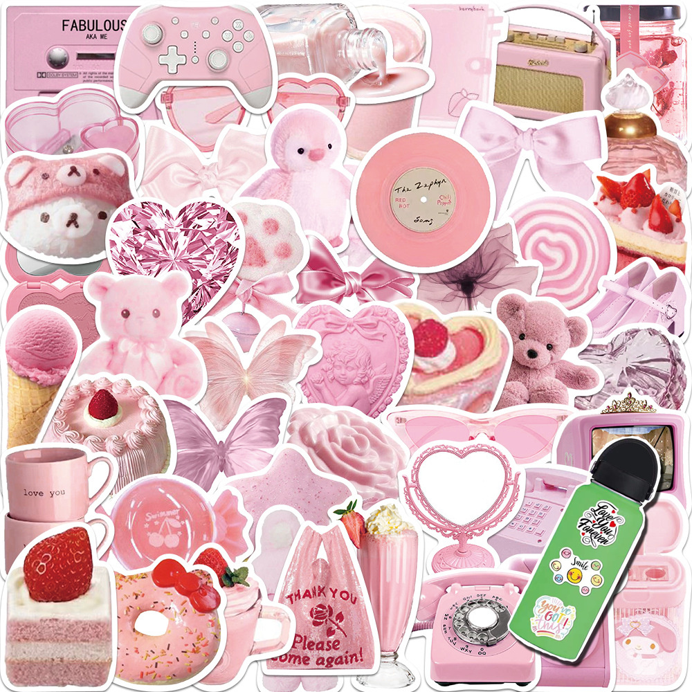 50PCS Cartoon Pink Girl Heart Cute Bear Stickers Pack for Laptop Skateboard Motorcycle Decals, Multi colors
50PCS Cartoon Pink Girl Heart Cute Bear Stickers Pack for Laptop Skateboard Motorcycle Decals, Multi colors
