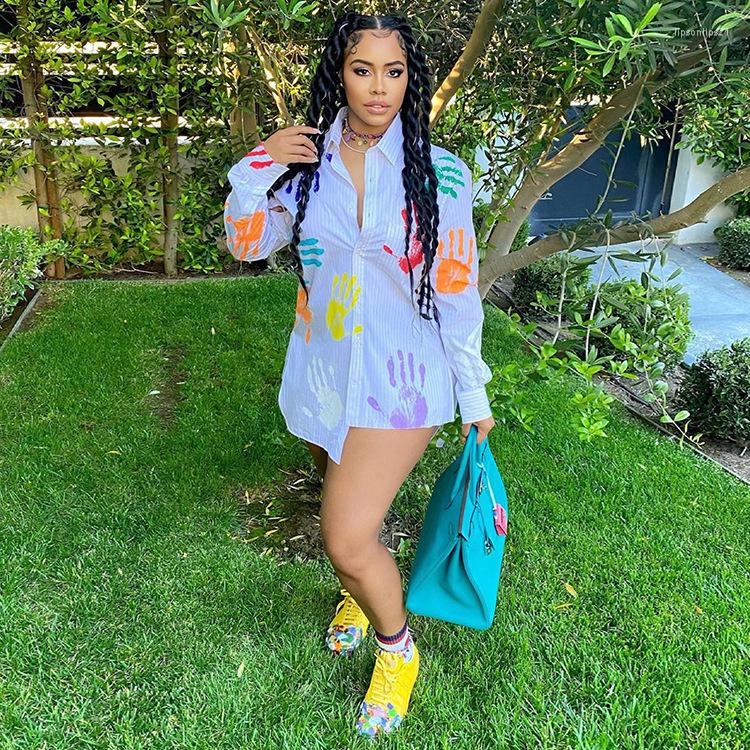 Casual Dresses 2022 Irregular Shirt Dress Women Fashion Colorful Hand Print Single Breasted Full Sleeve Summer Street Style Sexy Short, White
Casual Dresses 2022 Irregular Shirt Dress Women Fashion Colorful Hand Print Single Breasted Full Sleeve Summer Street Style Sexy Short, White