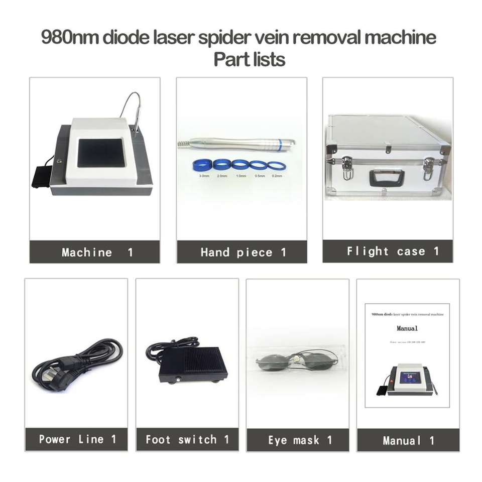Newly 980Nm Diode Laser Spider Veins Blood Vessels Removal With CE Approved