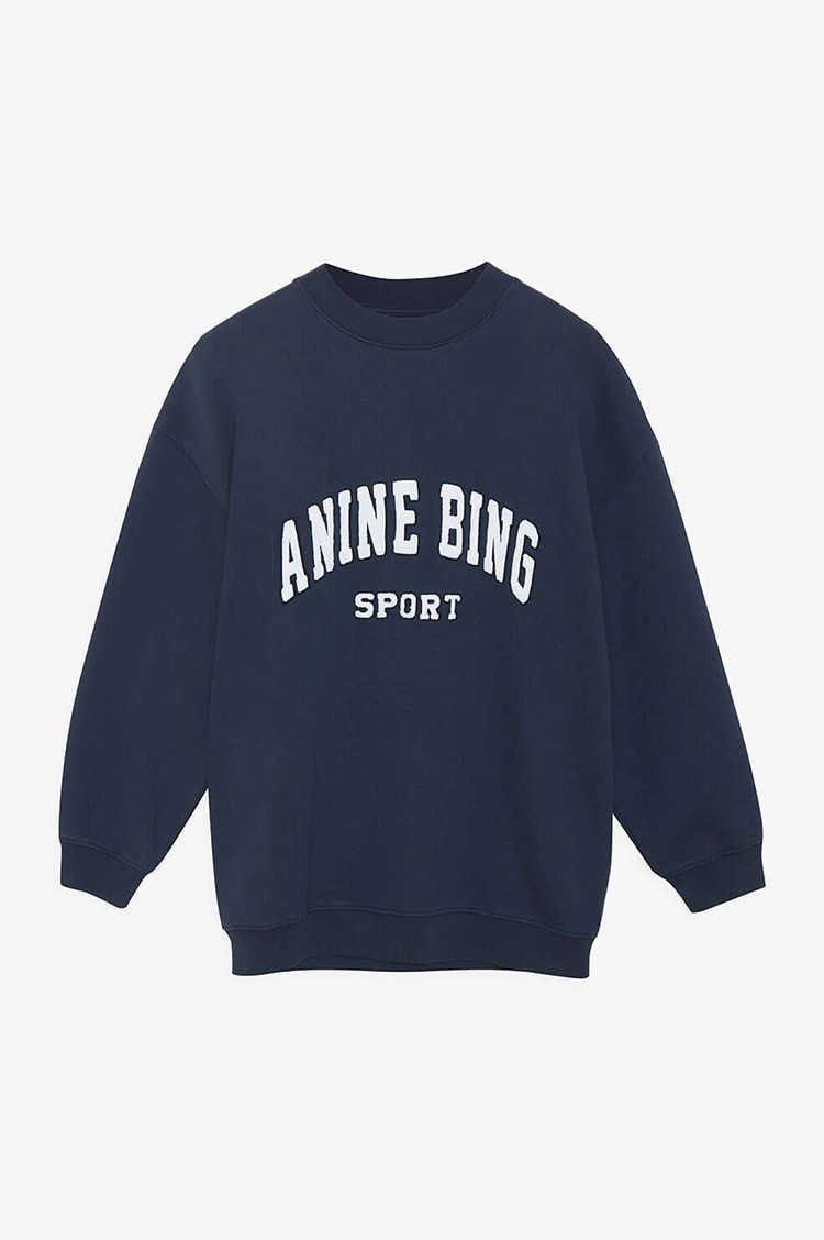 

Women's Hoodies Sweatshirts Anine Bing Women Designer Sweatshirt Classic Pullover Letter Embroidery Fleece Loose Crew Neck Sweater3, Red