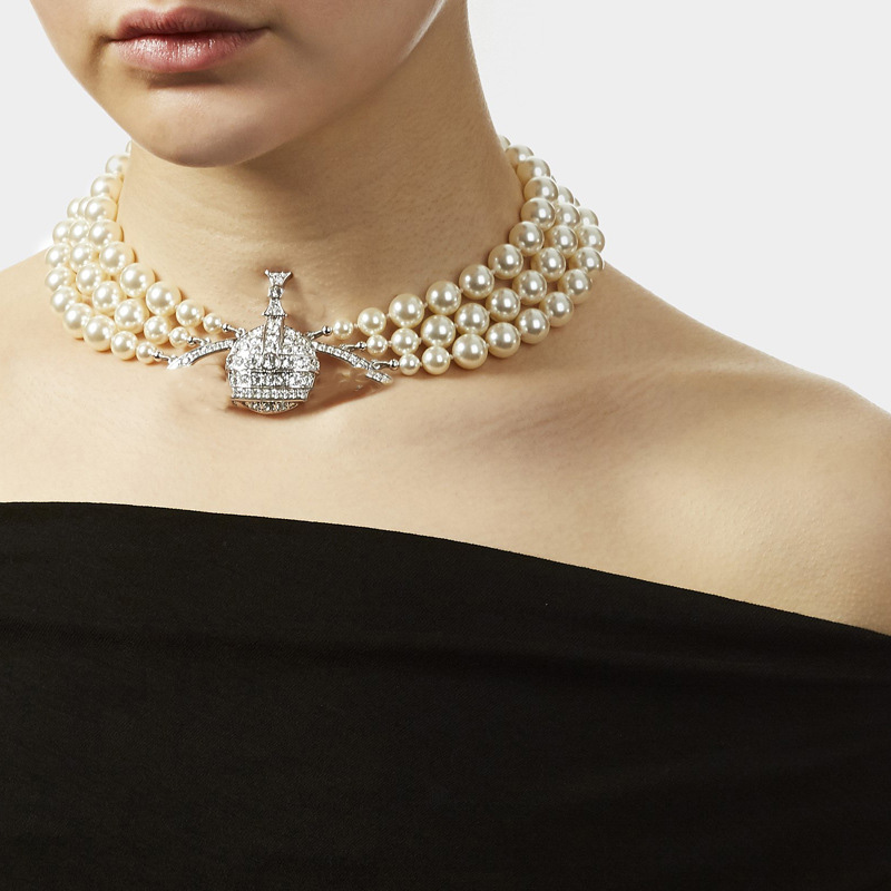 Pendant Necklaces Western of the same multi-layer light luxury pearl full diamond Saturn vivi necklace bracelet runway style clavicle chain-2
Pendant Necklaces Western of the same multi-layer light luxury pearl full diamond Saturn vivi necklace bracelet runway style clavicle chain-2