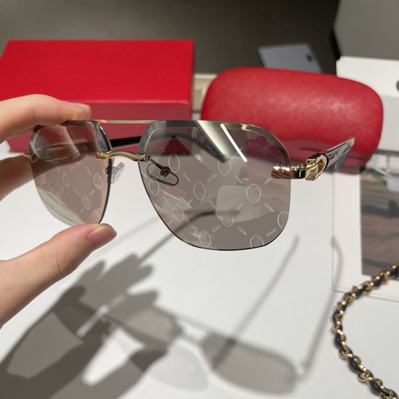 Vintage Rectangle Sunglasses Designer Women Mens Sun Glasses Frame Logo Lens Wooden Eyewear Man Anti-Blue Light Buffalo Horn Glasses With Box Gafas Lunettes