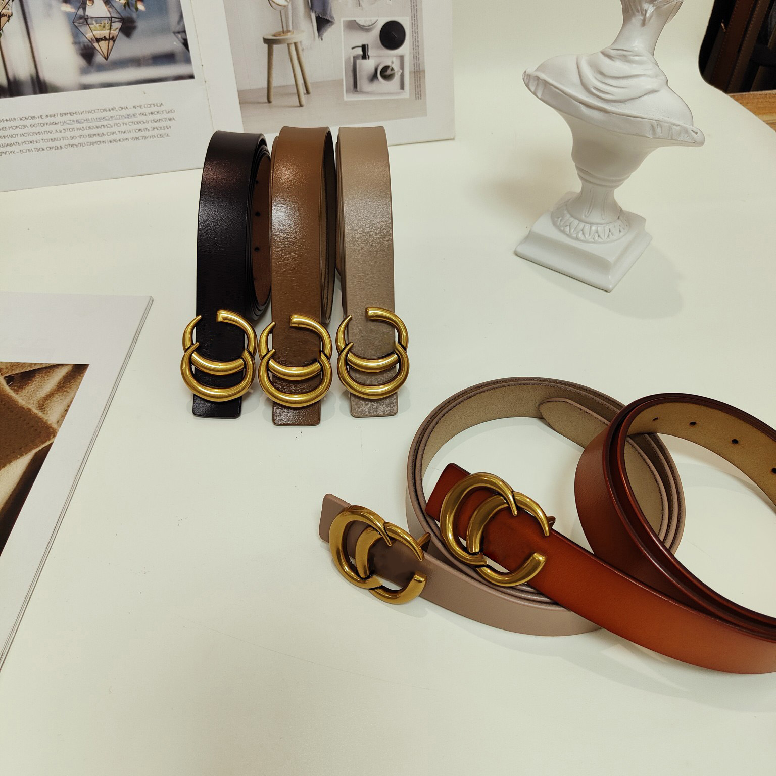 Luxury designer belt Vintage Pin needle Buckle designers Beltss Classic solid color Gold letter belts for women 8 color Width 3.0 cm size 95-115 Casual