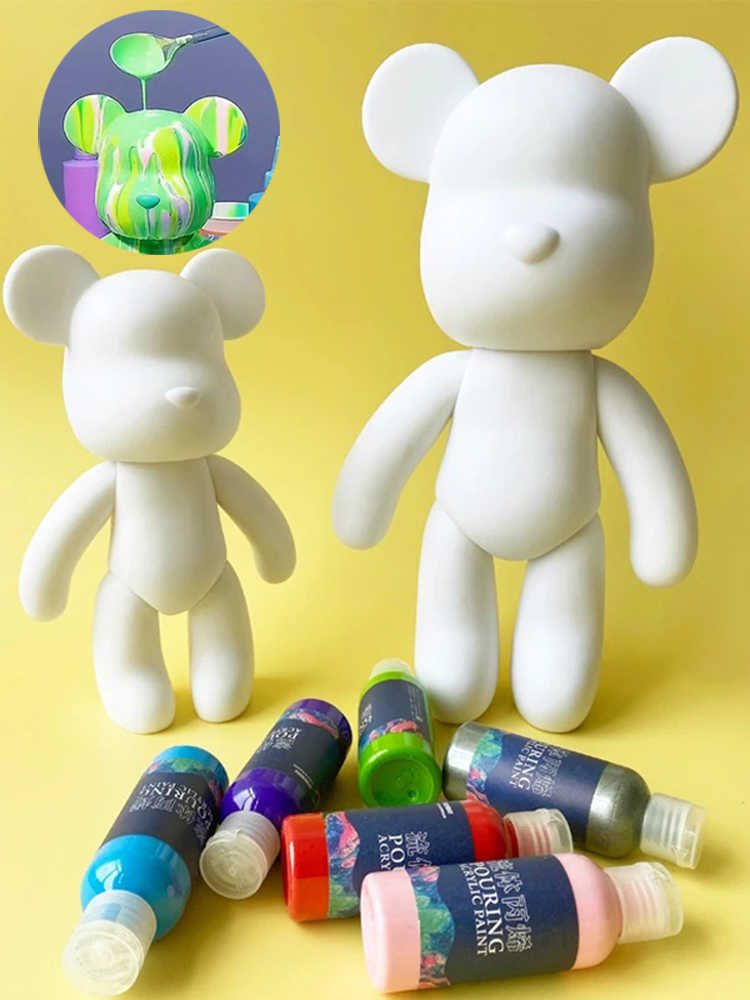 Novelty Games DIY Fluid Bear Sculpture Handmade Parent-child Toy Fluid Violent Bear 23CM Graffiti Painting Bearbrick Doll Toy Gift Ornaments T221013
Novelty Games DIY Fluid Bear Sculpture Handmade Parent-child Toy Fluid Violent Bear 23CM Graffiti Painting Bearbrick Doll Toy Gift Ornaments T221013
