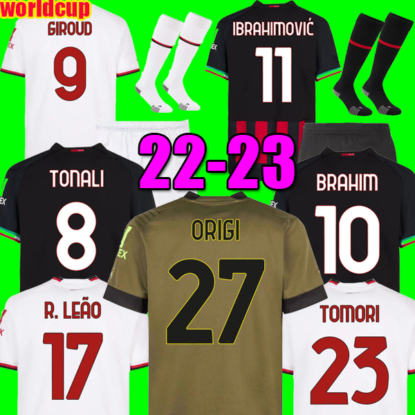GIROUD ORIGI 22 23 Soccer jerseys TOMORI IBRAHIMOVIC R.LEAO LAZETIC DE KETELAERE Third kit 2022 2023 TONALI A.REBIC brahim Men kids sets Ac Milans Top football shirt, Kids away
GIROUD ORIGI 22 23 Soccer jerseys TOMORI IBRAHIMOVIC R.LEAO LAZETIC DE KETELAERE Third kit 2022 2023 TONALI A.REBIC brahim Men kids sets Ac Milans Top football shirt, Kids away