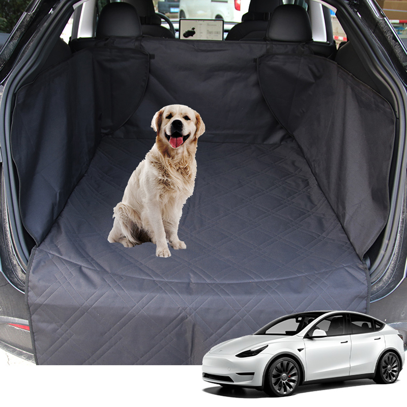Pet Carriers Car Seat Cover for Tesla Model Y 2022 Rear Trunk Mat Dog Cat Carrying Oxford Waterproof Pad Bed Cushion Accessories