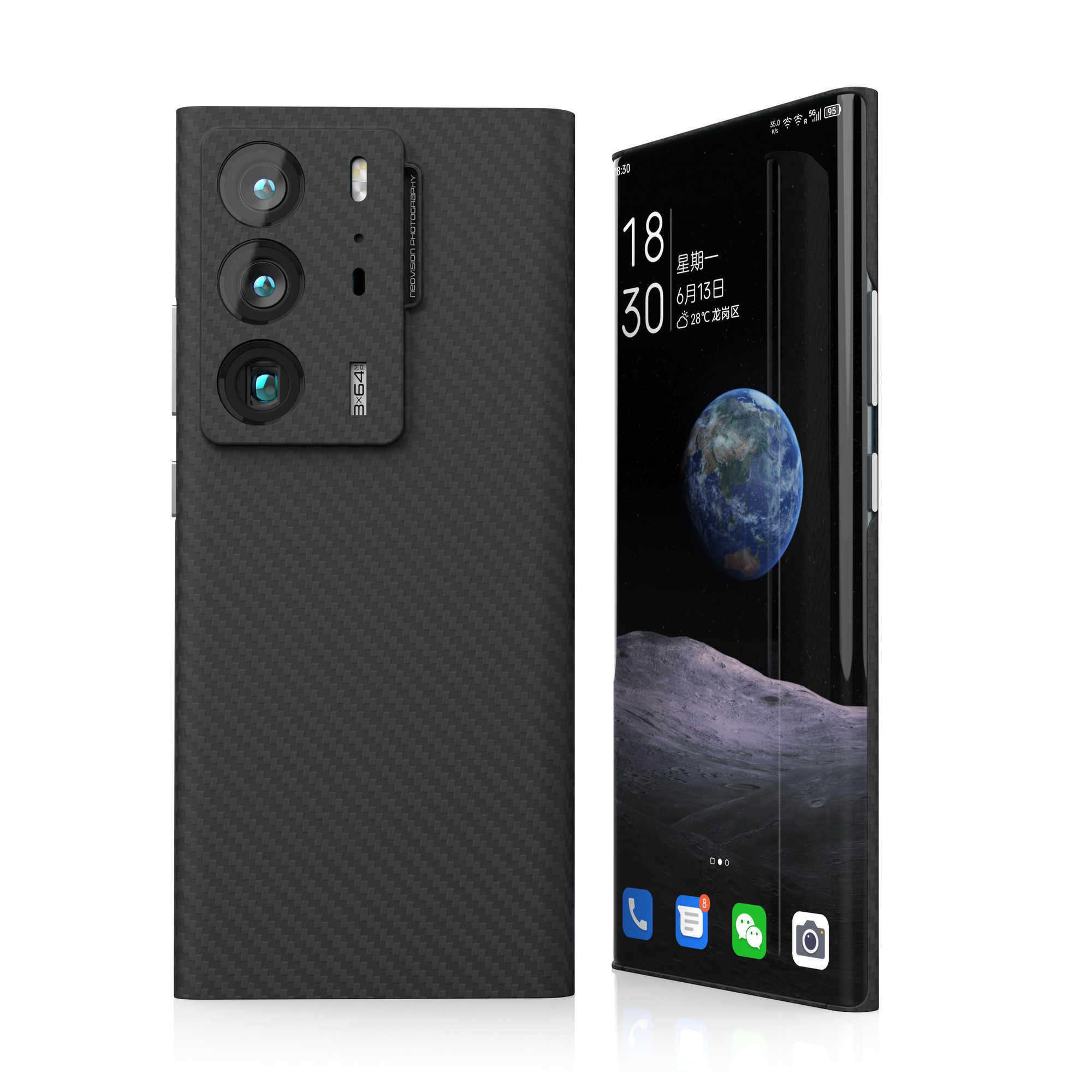 Cell Phone Cases Real Pure Carbon Fiber For ZTE Axon 40 Ultra Original Official Design Aramid Cover for 40 Pro 5G W221014