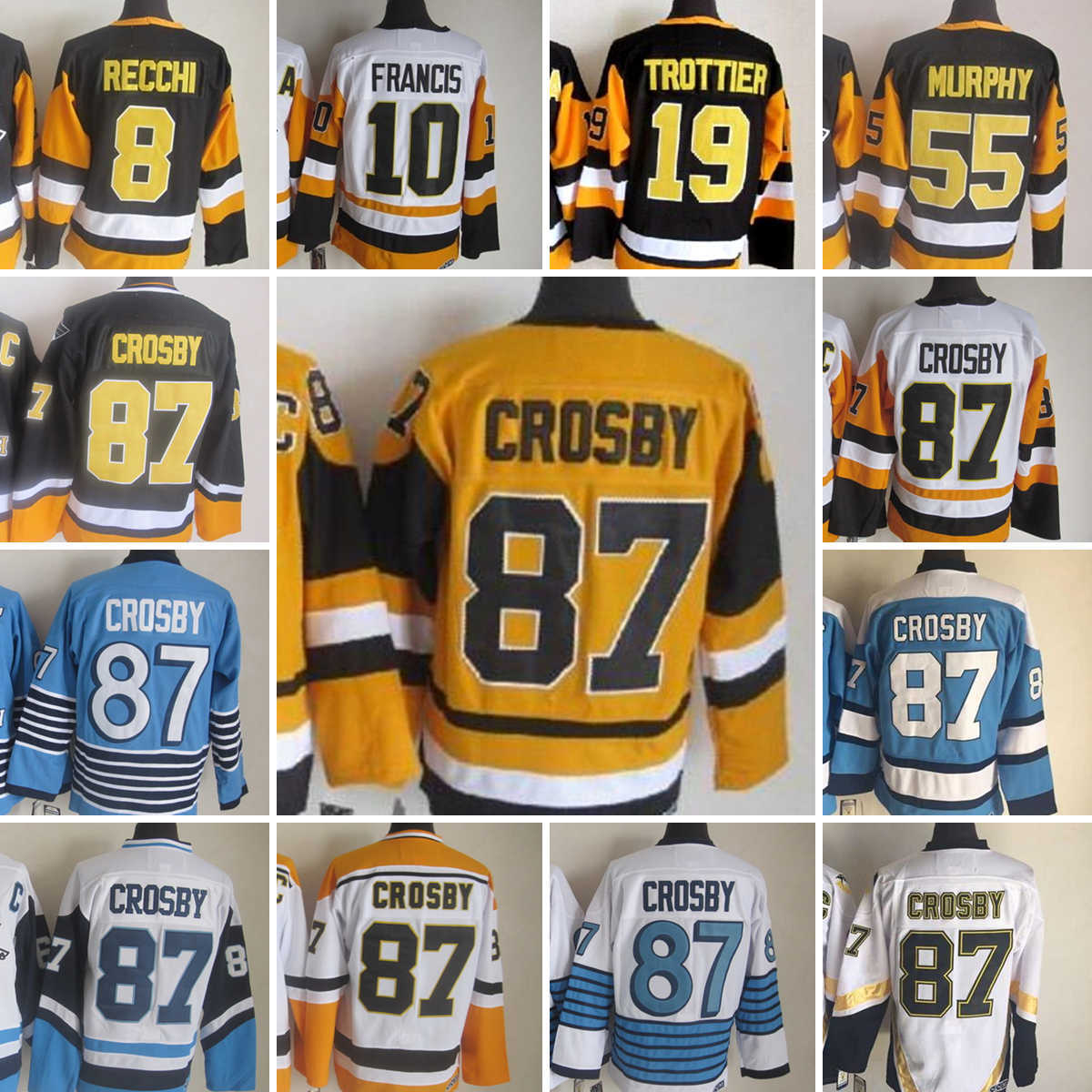 Movie CCM Vintage Ice Hockey 87 Sidney Crosby Jerseys 55 Larry Murphy 19 Bryan Trottier 10 Ron Francis 8 Mark Recchi Men Embroidery Jersey White Oraneg Black Blue, Separatejerseys. tell me on order
Movie CCM Vintage Ice Hockey 87 Sidney Crosby Jerseys 55 Larry Murphy 19 Bryan Trottier 10 Ron Francis 8 Mark Recchi Men Embroidery Jersey White Oraneg Black Blue, Separatejerseys. tell me on order